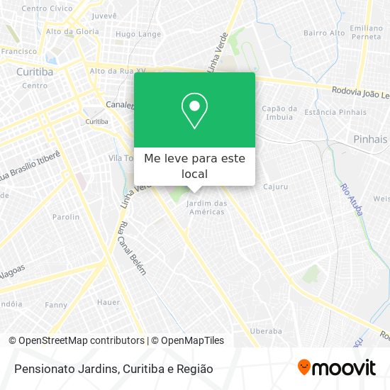 Pensionato Jardins mapa
