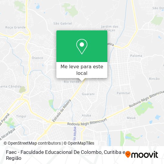 Faec - Faculdade Educacional De Colombo mapa