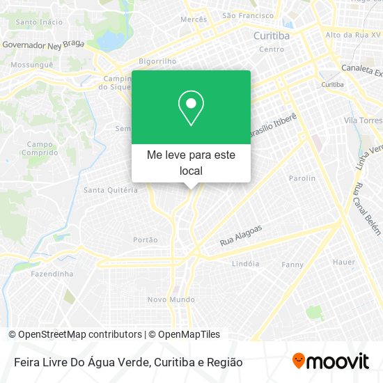 Feira Livre Do Água Verde mapa