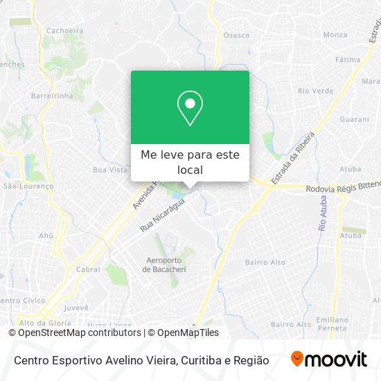 Centro Esportivo Avelino Vieira mapa