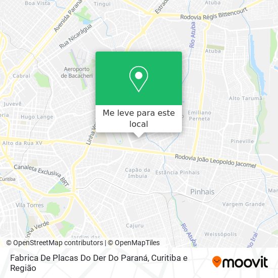 Fabrica De Placas Do Der Do Paraná mapa