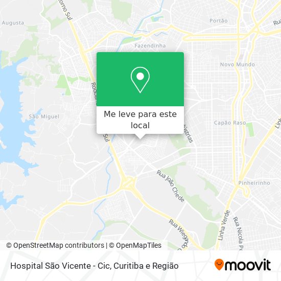 Hospital São Vicente - Cic mapa