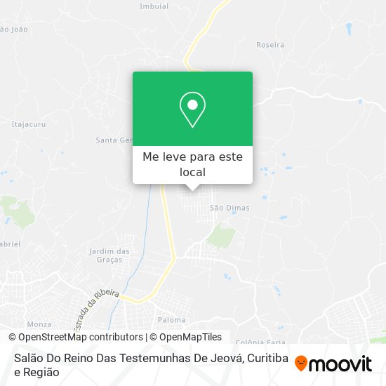 Salão Do Reino Das Testemunhas De Jeová mapa