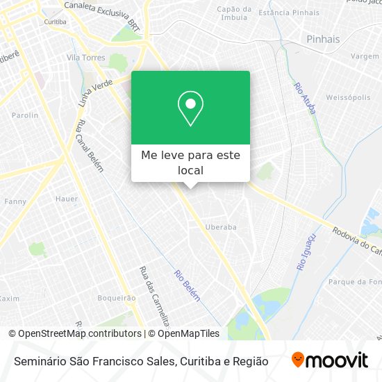 Seminário São Francisco Sales mapa