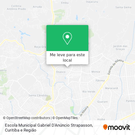 Escola Municipal Gabriel D'Anúncio Strapasson mapa
