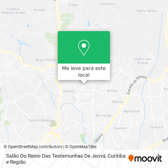 Salão Do Reino Das Testemunhas De Jeová mapa