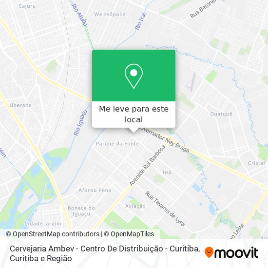 Cervejaria Ambev - Centro De Distribuição - Curitiba mapa