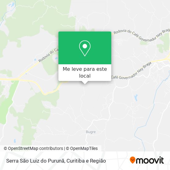 Serra São Luiz do Purunã mapa