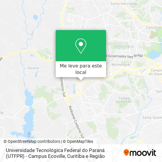 Universidade Tecnológica Federal do Paraná (UTFPR) - Campus Ecoville mapa