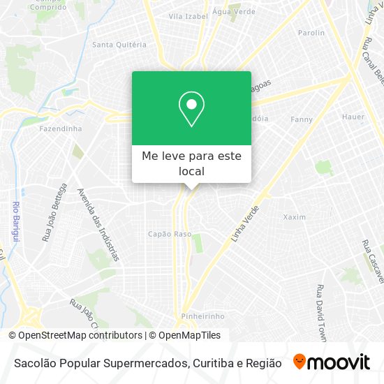 Sacolão Popular Supermercados mapa