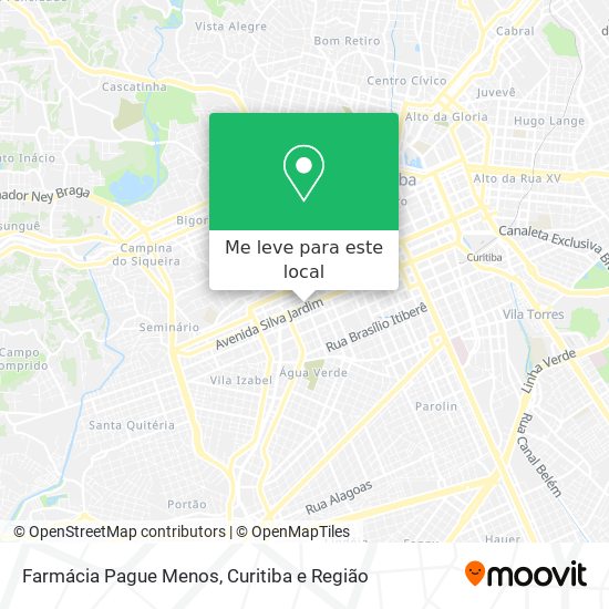 Farmácia Pague Menos mapa