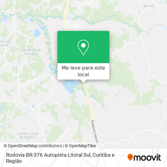Rodovia BR-376 Autopista Litoral Sul mapa