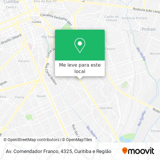 Av. Comendador Franco, 4325 mapa