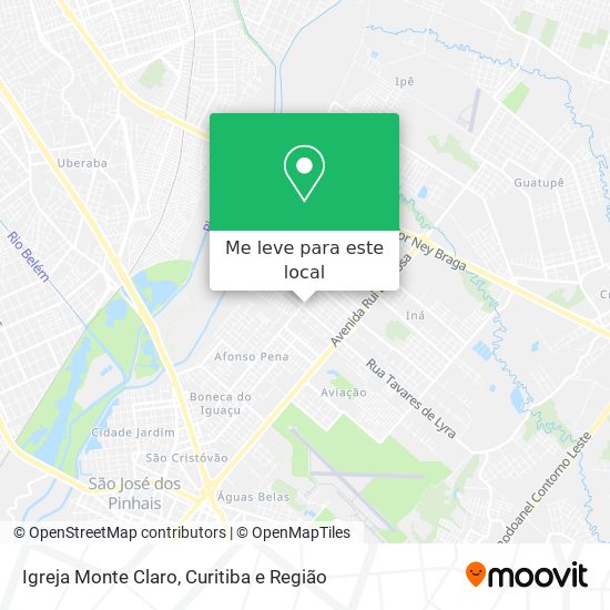 Igreja Monte Claro mapa