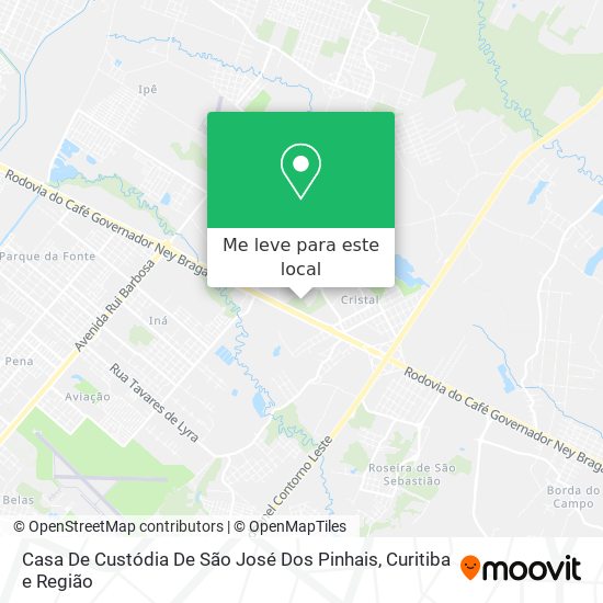 Casa De Custódia De São José Dos Pinhais mapa