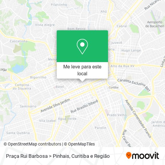 Praça Rui Barbosa > Pinhais mapa