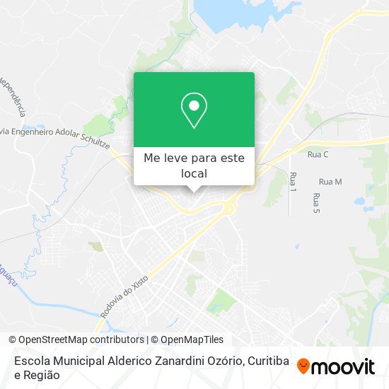 Escola Municipal Alderico Zanardini Ozório mapa