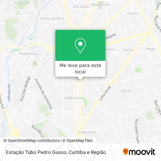 Estação Tubo Pedro Gusso mapa