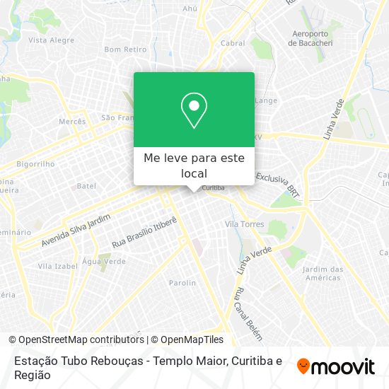 Estação Tubo Rebouças - Templo Maior mapa
