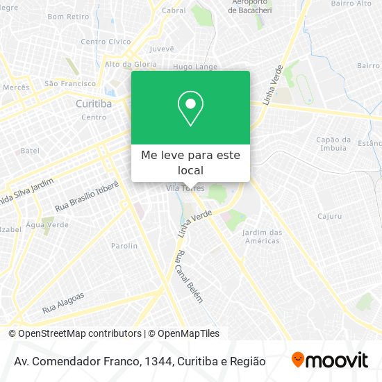 Av. Comendador Franco, 1344 mapa