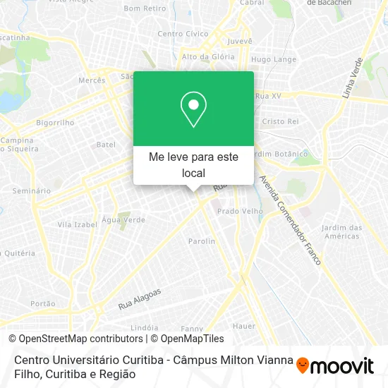 Como chegar até Centro Universitário Curitiba - Câmpus Milton Vianna ...