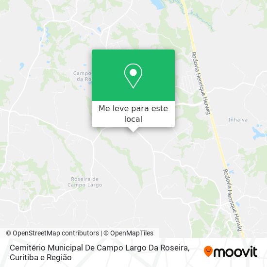 Cemitério Municipal De Campo Largo Da Roseira mapa