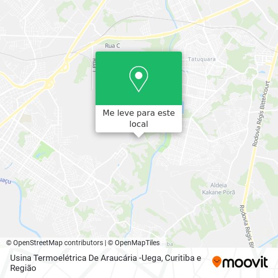 Usina Termoelétrica De Araucária -Uega mapa
