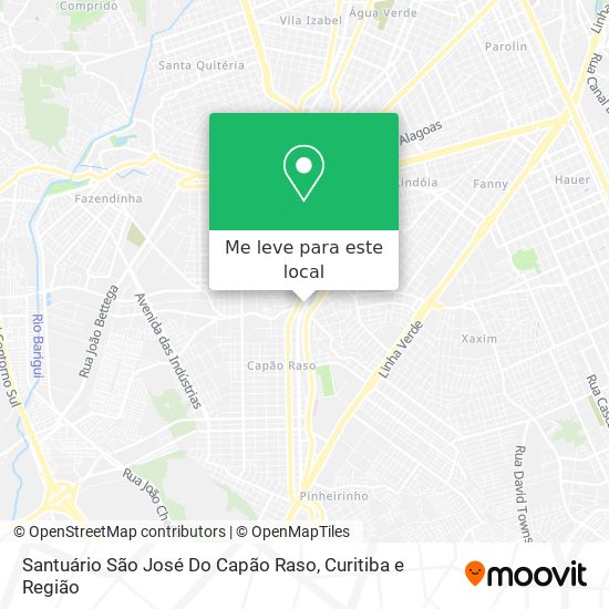 Santuário São José Do Capão Raso mapa