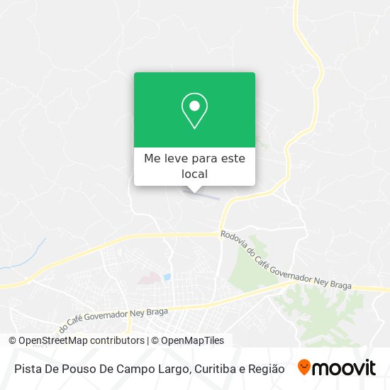 Pista De Pouso De Campo Largo mapa