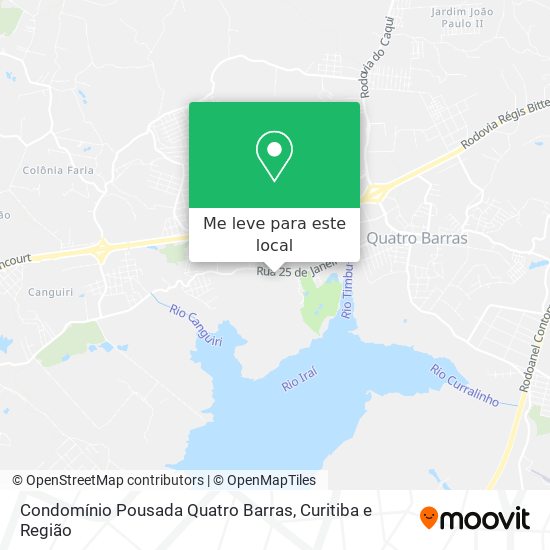 Condomínio Pousada Quatro Barras mapa