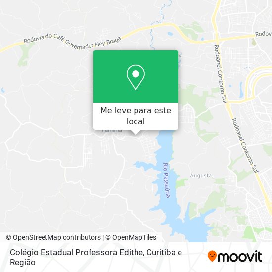 Colégio Estadual Professora Edithe mapa