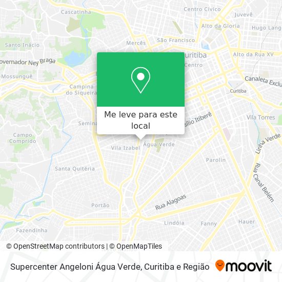 Supercenter Angeloni Água Verde mapa