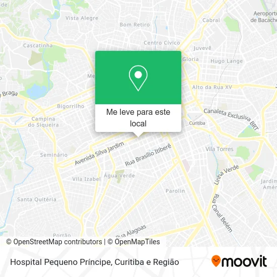 Hospital Pequeno Príncipe mapa