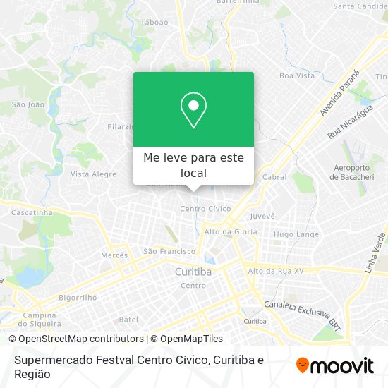 Supermercado Festval Centro Cívico mapa