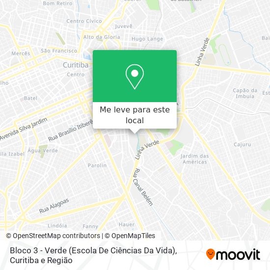 Bloco 3 - Verde (Escola De Ciências Da Vida) mapa