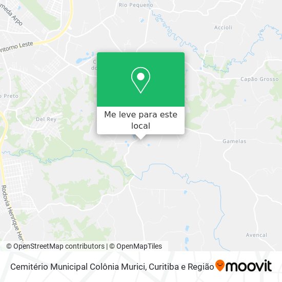 Cemitério Municipal Colônia Murici mapa