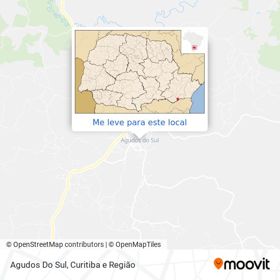 Agudos Do Sul mapa