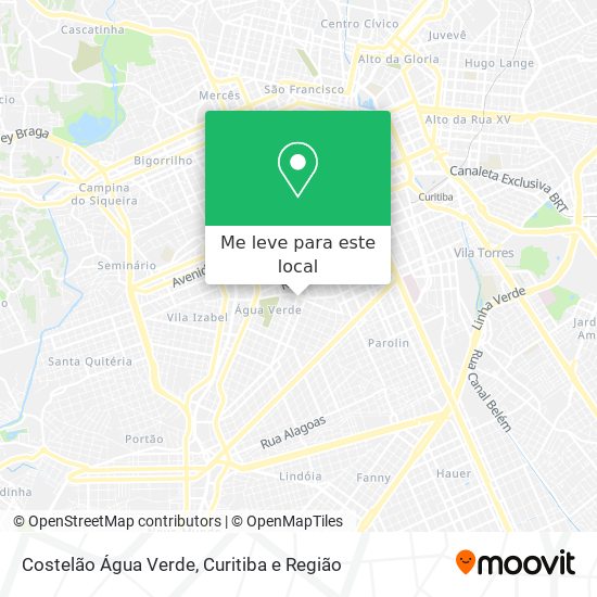 Costelão Água Verde mapa