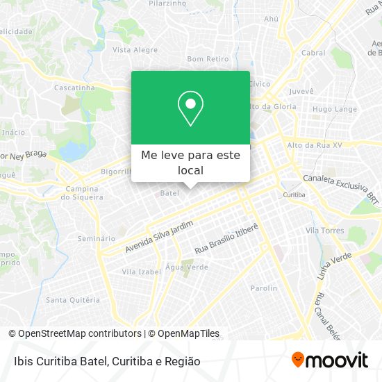 Ibis Curitiba Batel mapa
