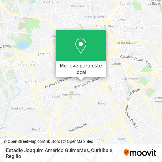 Estádio Joaquim Américo Guimarães mapa