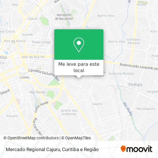 Mercado Regional Cajuru mapa