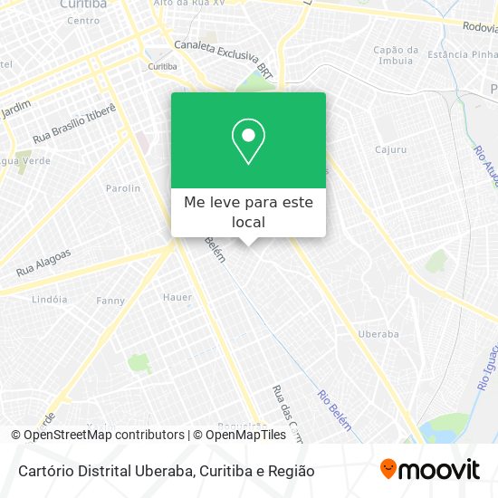 Cartório Distrital Uberaba mapa