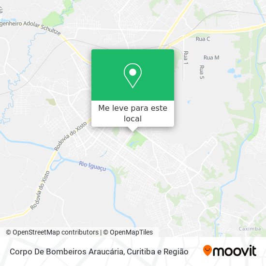 Corpo De Bombeiros Araucária mapa