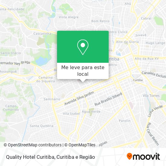 Quality Hotel Curitiba mapa