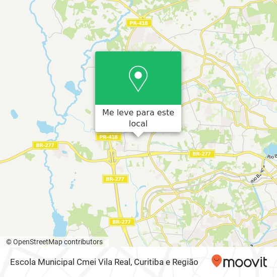 Escola Municipal Cmei Vila Real mapa