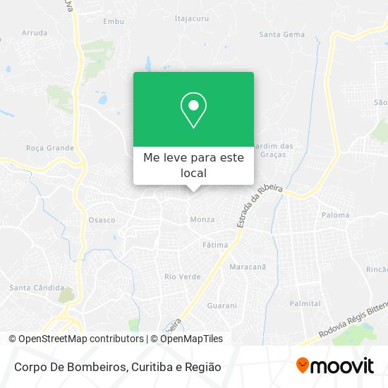 Corpo De Bombeiros mapa