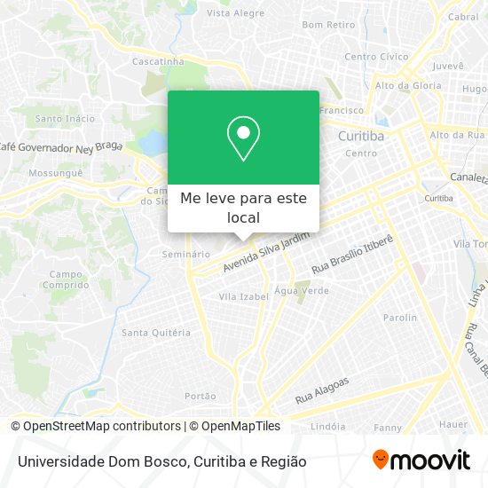 Universidade Dom Bosco mapa