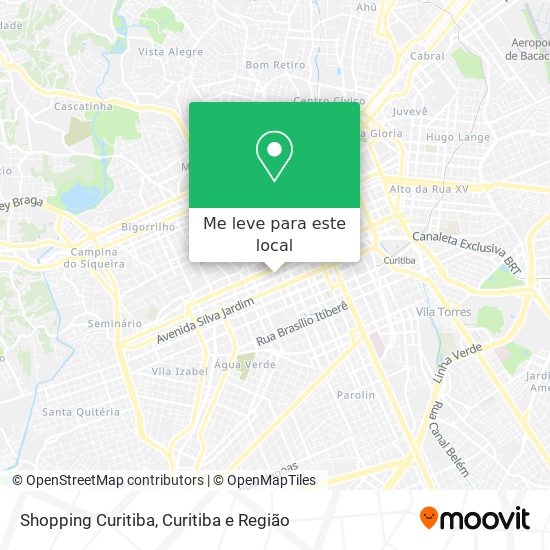 Shopping Curitiba mapa