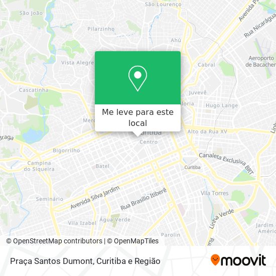 Praça Santos Dumont mapa