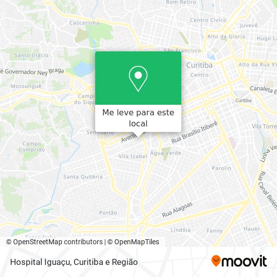 Hospital Iguaçu mapa